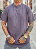 T-Shirt Arrotondata Piombo