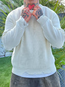 Maglione Sfrangiato White