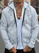 Felpa Zip Cross Grey