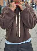 Felpa Teddy Double Face Kinder/Black