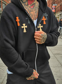 Felpa Zip Abraham Cross Black