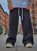 Pantalone Tuta Zip Black