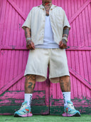 Completo Las Vegas Sabbia 2 pezzi camicia + bermuda