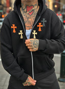 Felpa Zip Abraham Cross Black