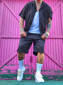 Completo Las Vegas Black 2 pezzi camicia + bermuda