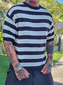T-Shirt Filo Bande Black/White