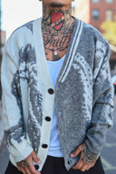 Cardigan Bicolor White\Grey