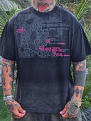 T-Shirt Text Black Fumè
