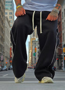 Pantalone Tuta Zip Black