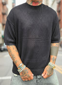 T-Shirt Maglina Traforata Paris Black