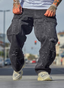 Jeans Cargo Baggy Black