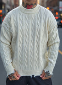 Maglione Sfrangiato Cream