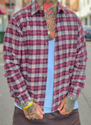 Camicia Quadri Bordeaux