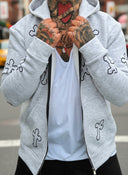 Felpa Zip Cross Grey