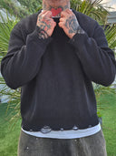 Maglione Sfrangiato Black