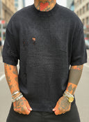 T-Shirt Maglina Sfrangiata Black