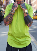 T-Shirt Arrotondata Verde Prato