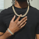 Bracciale Miami Bianco Oro