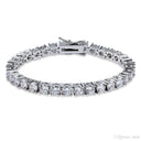 Bracciale Tennis Bianco Argento 3mm